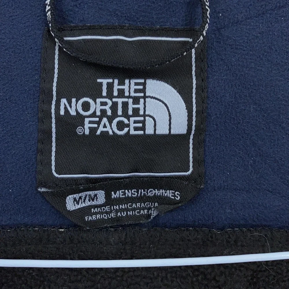The North Face Apex Bionic Jacket Mens Medium Fleece Lined Black Blue Soft Shell